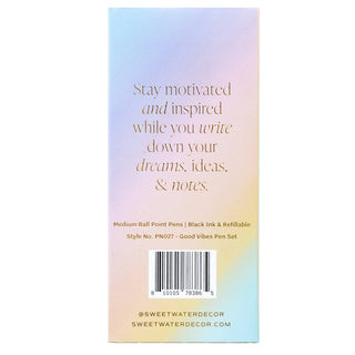 Good Vibes Metal Pen Set - Home Decor & Gifts