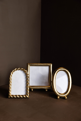 Arched Brushed Brass Inspired Photo Frame