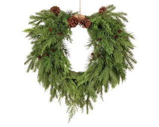 Real/Fresh Touch Mixed Evergreen Wreath 26″ – Green