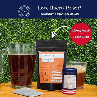 Tea with Tae - Liberty Peach Mini Tea Tube | Celebrate America's 250th Bday