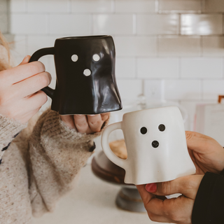 Black Ghost Coffee Mug - Halloween & Fall Decor