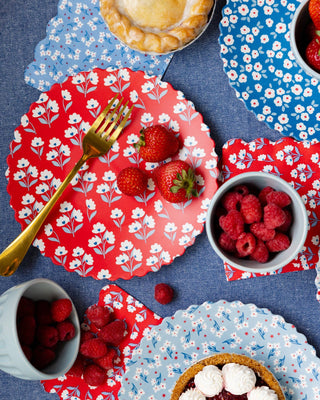 Floral Bamboo Plate Set