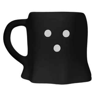 Black Ghost Coffee Mug - Halloween & Fall Decor
