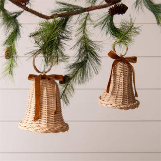 Woven Rattan Bells (Set of 2)
