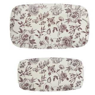 Brown Delft Stacking Melamine Tray