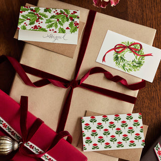Wreath with Bow Mini Cards- Boxed Set of 6 | Blank Cards