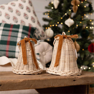Woven Rattan Bells (Set of 2)