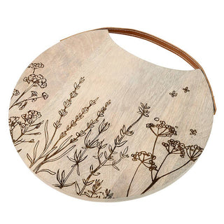 Floral Engraved Wood Board