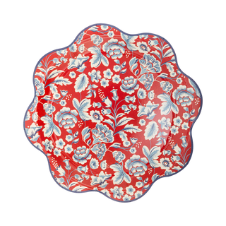 Hamptons Floral Wave Paper Plate