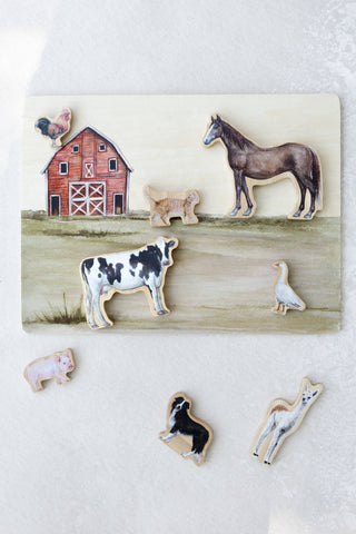 Paige Tate & Co. - Farm Animals Wooden Puzzle: A Tabitha Paige Puzzle
