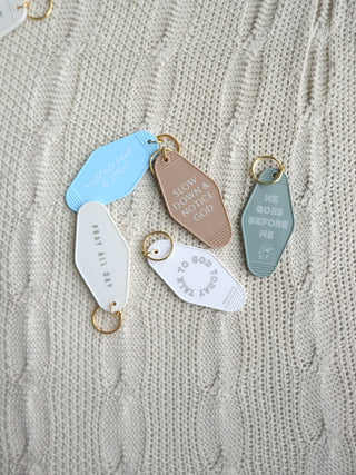 Pray All Day Hotel Keychain