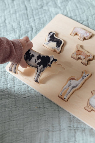 Paige Tate & Co. - Farm Animals Wooden Puzzle: A Tabitha Paige Puzzle
