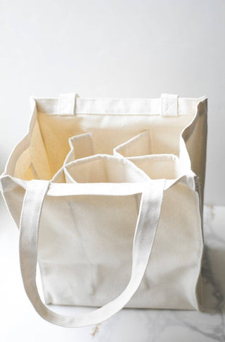 Wine Carrier Canvas Tote Reusable Bag