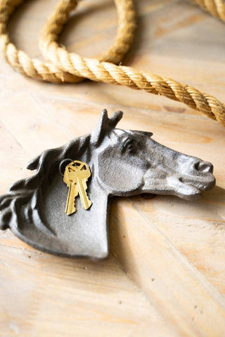 CAST IRON HORSE TRINKET DISH