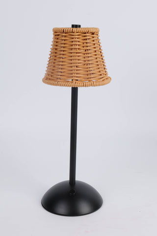 Rattan LED Lamp – Gold