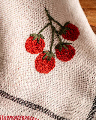 Olive & Loom - Tomato - Hand Stitched Kitchen Towel