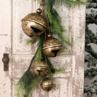Hanging Jingle Bells, Antique Gold