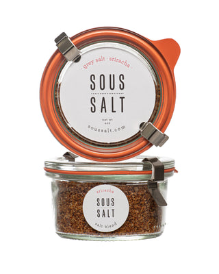 Sous Salt - Grey Salt Siracha Glass Jar