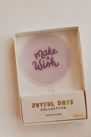 Make a Wish Acrylic Cake Topper