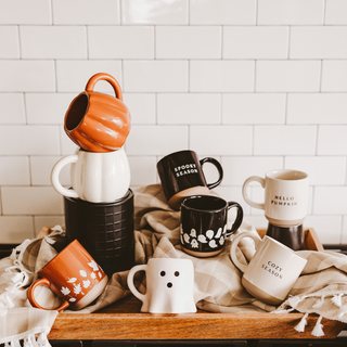 Fall Leaves Stoneware Coffee Mug