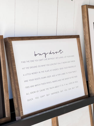 Buy Dirt - Horizontal White