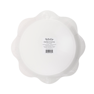 Hamptons Floral Wave Paper Plate