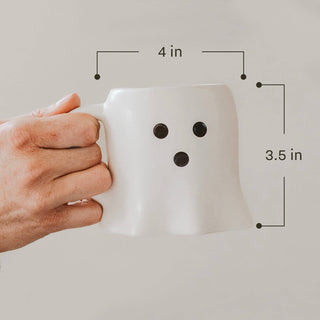 Black Ghost Coffee Mug - Halloween & Fall Decor