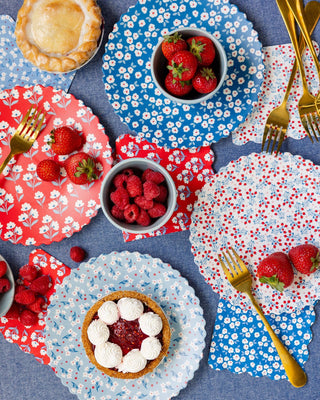 Floral Bamboo Plate Set