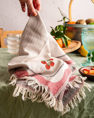 Olive & Loom - Tomato - Hand Stitched Kitchen Towel