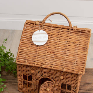 Woven House Basket With Handle (PC)