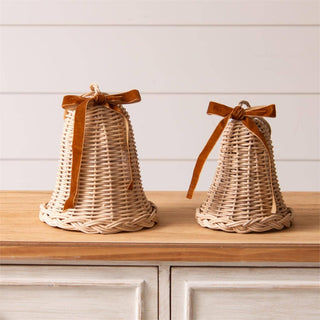 Woven Rattan Bells (Set of 2)