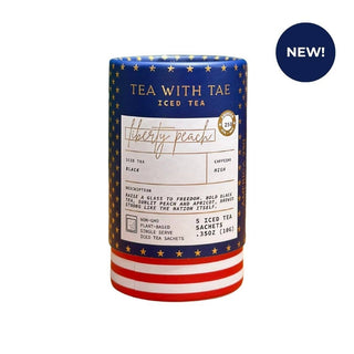 Tea with Tae - Liberty Peach Mini Tea Tube | Celebrate America's 250th Bday