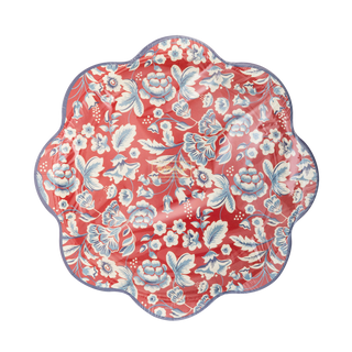 Hamptons Floral Wave Paper Plate