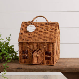 Woven House Basket With Handle (PC)