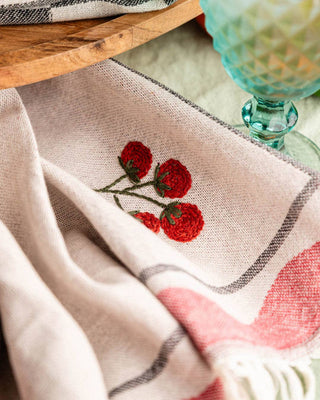 Olive & Loom - Tomato - Hand Stitched Kitchen Towel