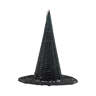 Natural Rattan Witch Hat - 15"