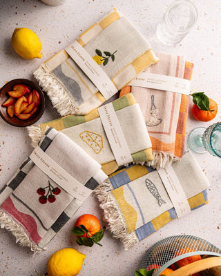 Olive & Loom - Lemon - Hand Stitched Kitchen Towel