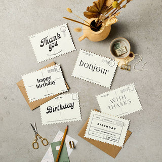 Assorted Pack Notecards - Vintage Type