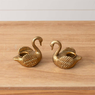 Swan Tapered Candle Holders