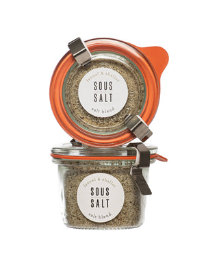 Sous Salt - Grey Salt Fennel and Shallot Glass Jar