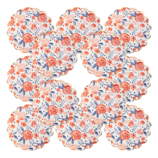 Watercolor Floral Paper Plate