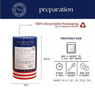 Tea with Tae - Liberty Peach Mini Tea Tube | Celebrate America's 250th Bday