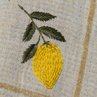 Olive & Loom - Lemon - Hand Stitched Kitchen Towel