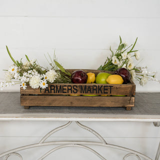 Farmers Market Wood Crate
