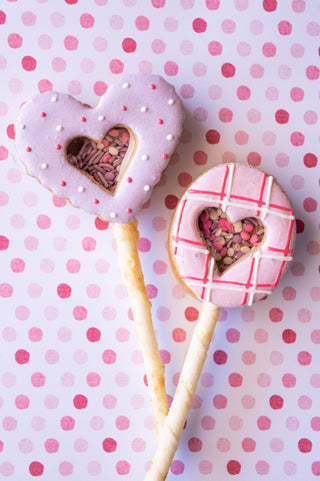 Barkley & Blue - Valentine's Biscuit Pops - Pawlentines Dog Treats: Heart Shape