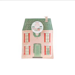 Village Christmas House Shaped Plate