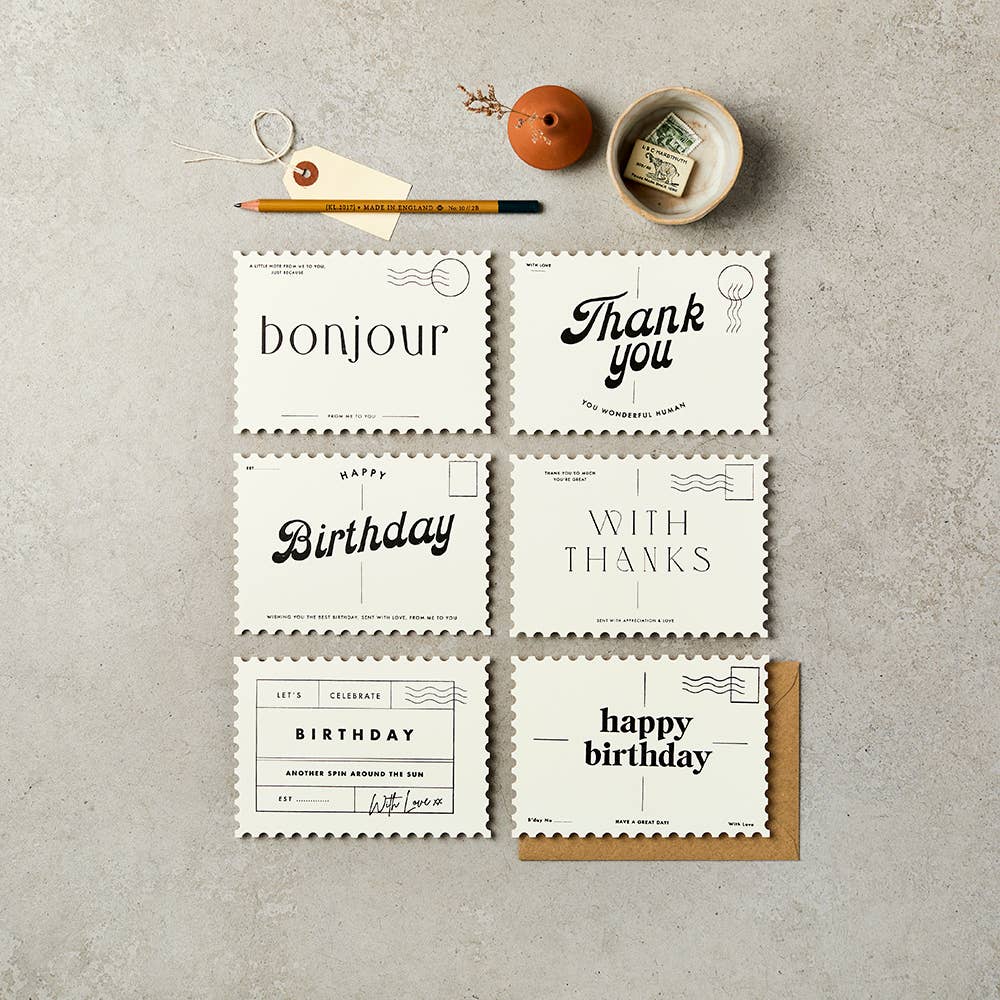 Assorted Pack Notecards - Vintage Type – Salt & Acres